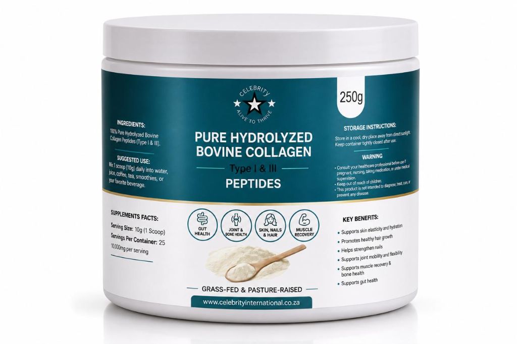 Celebrity Pure Hydrolyzed Bovine Collagen 250g